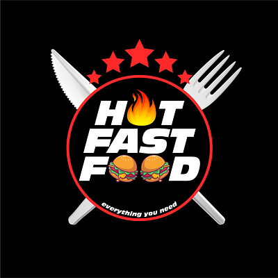 HotFastFood logo branding design graphic design