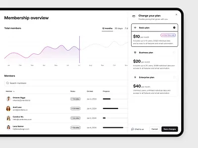 Pricing plan slideout — Untitled UI menu minimal preferences pricing pricing settings product design settings slide out slideout ui ui design user interface