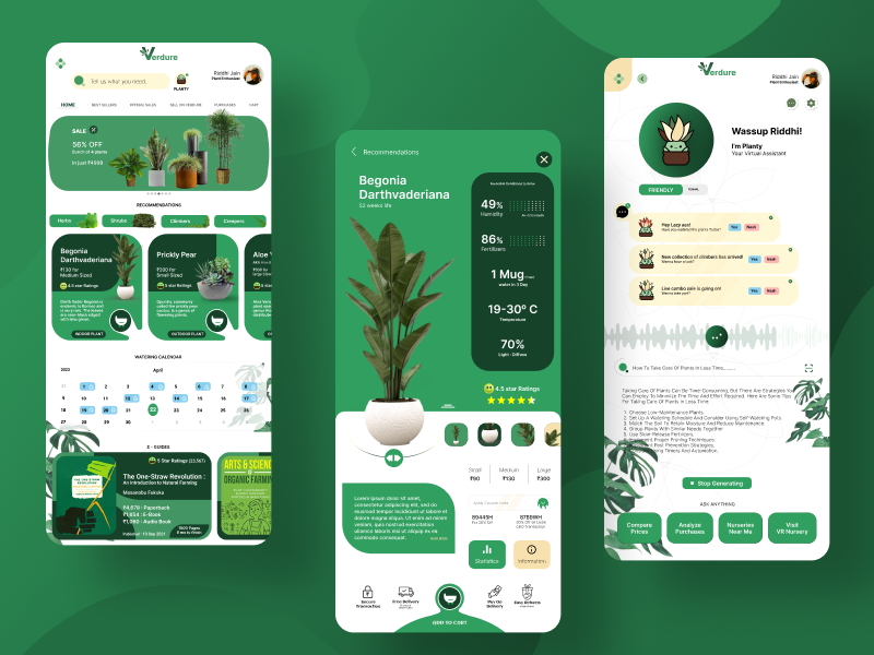 Plant Management App - VERDURE by Riddhi Jain on Dribbble