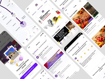 Fieşkhane Mobile App Design app ui blog design life style app lifestyle app mall app mall app design mobile mobile app mobile app ui product design purple survey survey app ui