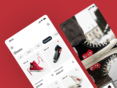 shoe shopping app 👟 app branding design minimal ui ux