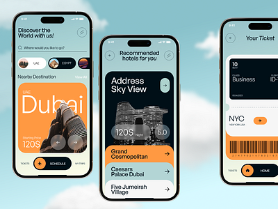 Mobile app design for AI-powered travel app ai ai app ai mobile booking booking app design graphic design hotel hotel app mobile app mobile ui planning app travel travel app travelig mobile app traveling app trip ui ui design uxui