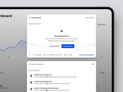 Command+K search menu — Untitled UI cmd k cmdk command k commandk empty state modal pop up popup product design search search bar searchbar ui design user interface ux design