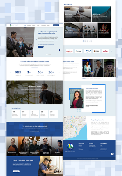 Joji Ilagan College of Business and Tourism business school ui design figma tourism school ui ui ux uxui design web design web interface design