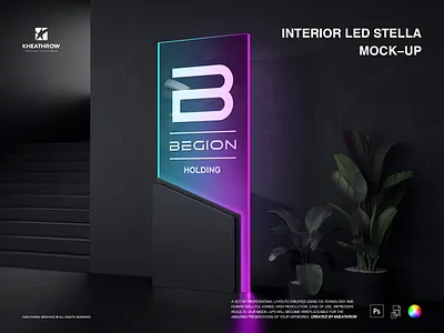 INTERIOR LED STELLA MOCK-UP identity lightning mockup professional psd stella style