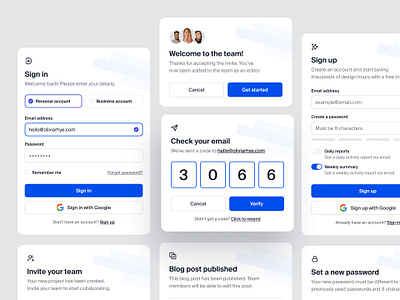 Onboarding modals — Untitled UI 2fa create account modal modals password pop over pop up popover popup product design sign in sign up signin signup ui design user interface