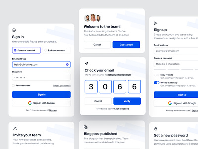 Onboarding modals — Untitled UI 2fa create account modal modals password pop over pop up popover popup product design sign in sign up signin signup ui design user interface