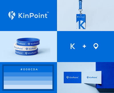 KinPoint - Location, Navigation, Point, Map Based Company Logo app logo area arrow branding creative logo direction k map lettering lettermark location location pin logo logotype map modern logo pin pin point point startup zone