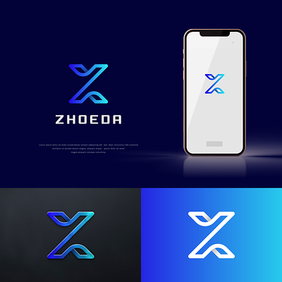Simple Letter Z Branding blue logo branding graphic design letter logo simple logo z
