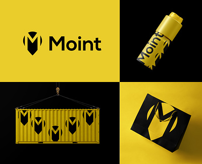 Letter M + Location Logo . Pin Logo . Map Logo . Navigation Logo abstract abstract logo app logo branding creative logo icon lettering location logo logo design logotype m pin logo map logo modern logo moint negative space pin place symbol yellow