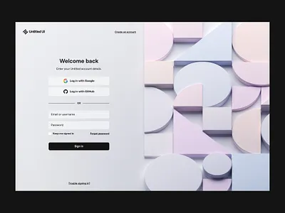 Log in page — Untitled UI create account log in login minimal minimalism pastel sign in signin ui design web design