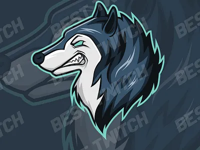 Gaming logo wolf twitch youtube discord ! BestTwitch cartoon