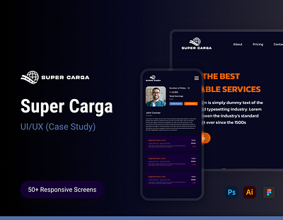 Super Carga 3d animation branding graphic design ui