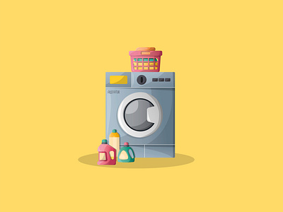 Laundry time design detergen graphic design illustration laundry wash wash machine