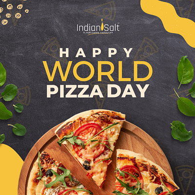 World Pizza Day Instagram post branding graphic design logo mockup vector