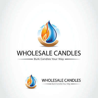 Wholesale-Candles-Logo branding branding design business logo company logo corporate graphic design logo logo design minimal minimalist modern