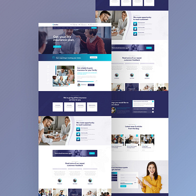 Insurance Company Website Design branding company website design figma designer insurance agecny insurance agent insurance broker insurance company website insurance home page insurance landing page insurance web page insurance website landing page ui ux ux design ux designer website design