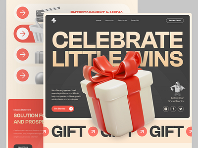 Reward Platform Website awe gift gifts holidays homepage landingpage present reward web web3 website
