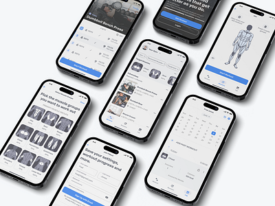 Gym Workout & Training iOS app branding design gym gymworkout newdesign ui uidesign uiux workout