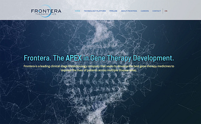 Frontera Therapeutics - Logo and Website Design design marketing communications website design