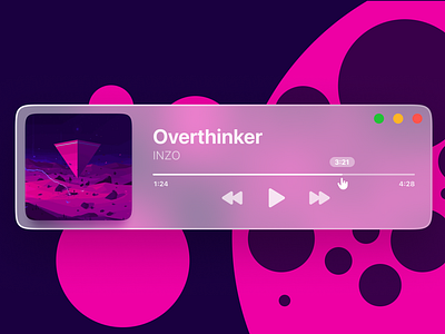 MiniPlayer audio blur concept design desktop glass glassmorphism graphic design illustration light macos minimalist music music player ui