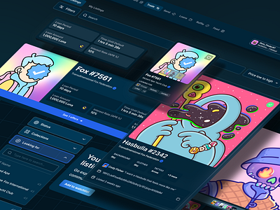 Illiquid Labs NFT Trading Platform crypto design system nft research ui ux web3