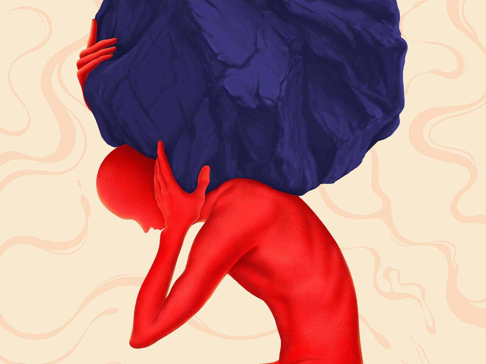 Burden animation art direction article blog character design concept cover creative editorial gif illustration illustration art inspiration magazine man motion rock texture