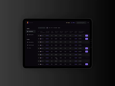 DeFi: TugFinance - crypto binary options animation app crypto cryptocurrency defi ethereum exchange finance financial app table trading web 3 web design