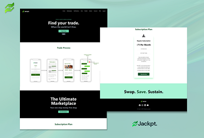 Jackpt Landing Page app design logo ui ux