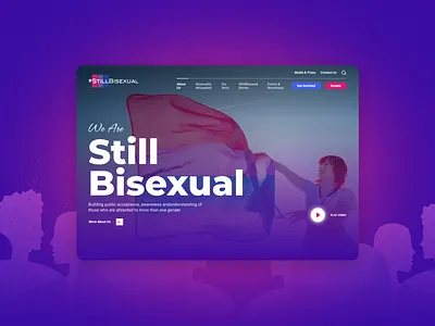 Nonprofit Website Design - Still Bisexual bisexual bisexual community charity charity website design collaboration design empowering mission non profit non profit nonprofit nonprofit website design nonprofits digital presence positive impact redesigned ui still bisexual ui web design webdesign website design