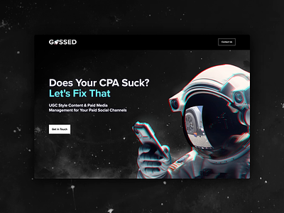 GASSED’s new site astronaut one page website parallax space space site splash page site web web animation web design web inspiration webflow webflow website website website design