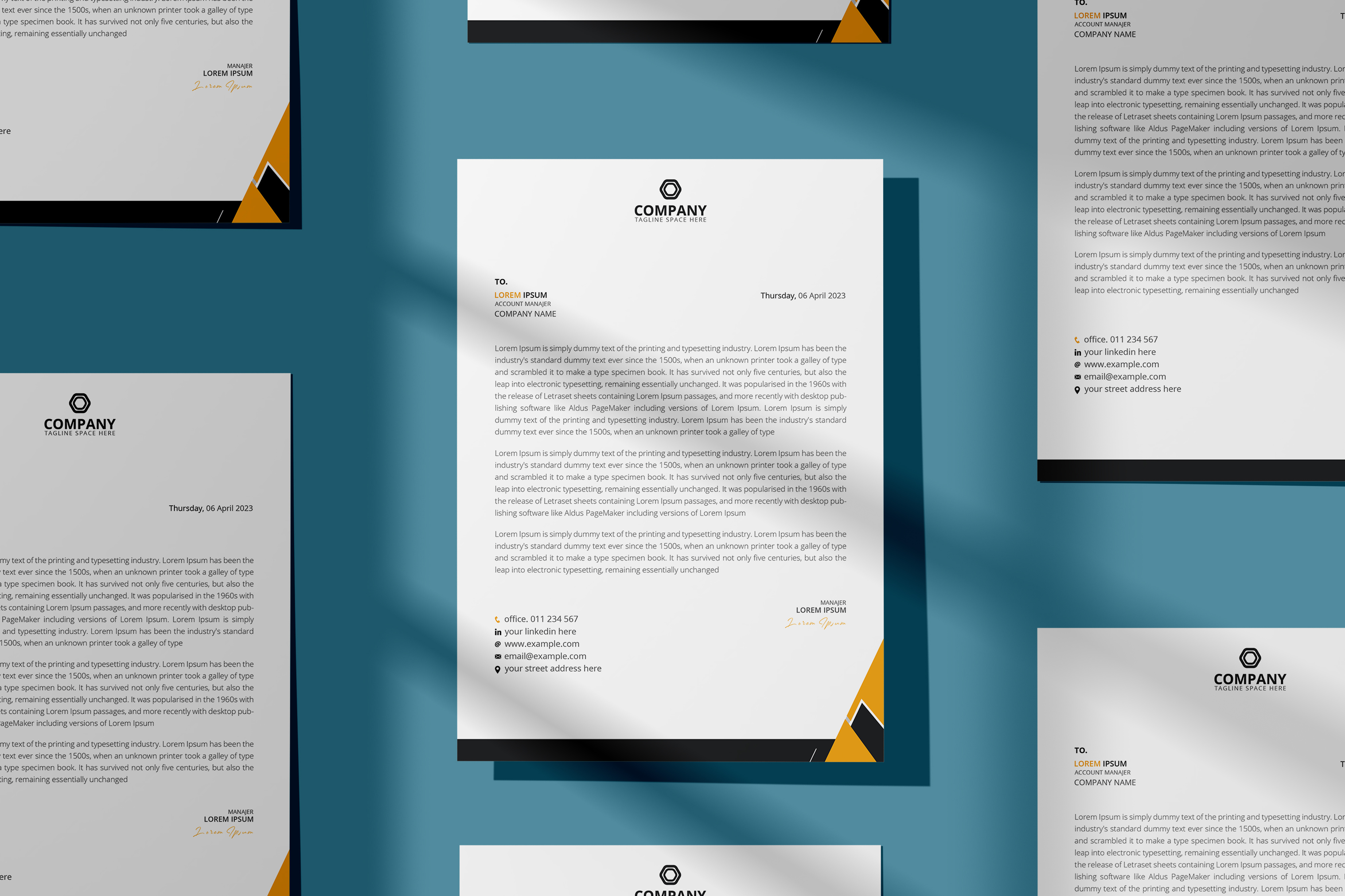 Letterhead Template Design branding business letterhead clean corporate letterhead design graphic design letterhead modern template vector