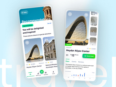 Travel service - Mobile App app design minimalist mobile design mobile ui travel travel design ui uiux ux