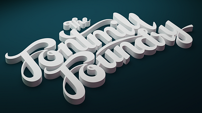 The Fontmill Foundry Script 3d design hand drawn illustration type
