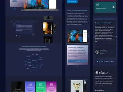 Infosoft Website UI clean ui dark mode figma light mode ui ux uxui design web design web interface design
