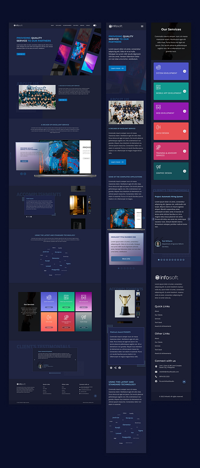 Infosoft Website UI clean ui dark mode figma light mode ui ux uxui design web design web interface design