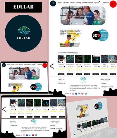 EDULAB education educationalwebsite prototype ui ux