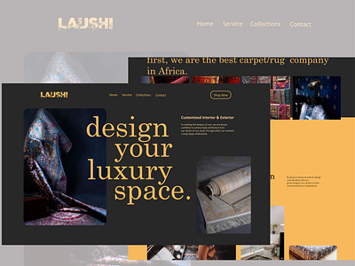 LAUSHI - Luxury Carpet/Rug Distributors adobe adobexd carpets exterior decor gold graphic design interior decor laushi luxury brand luxury design rich rugs ui website website design