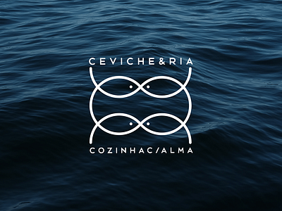 Ceviche & Ria branding design illustration logo