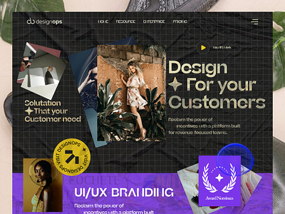 Fashion Website Landing Page animation branding design graphic design illustration logo motion graphics ui ux vector