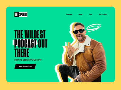 Podcast Website boldcolors entertainment header podcast typography ui userinterface web webheader website