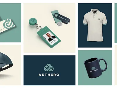 Aethero identity branding cloud drone identity logo