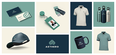 Aethero identity branding cloud drone identity logo