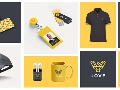 Jove identity branding drone eagle identity logo