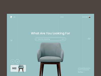 Furniture Website Search Section UI Design branding e commerce figma furniture landing page ui website