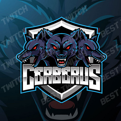 Cerberus mascot gaming twitch discord Logo ! BestTwitch cartoon