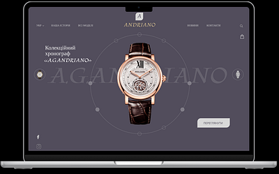 Showroom "A.G.Andriano" UI-UX design, animation, prototyping 3d animation branding graphic design logo ui