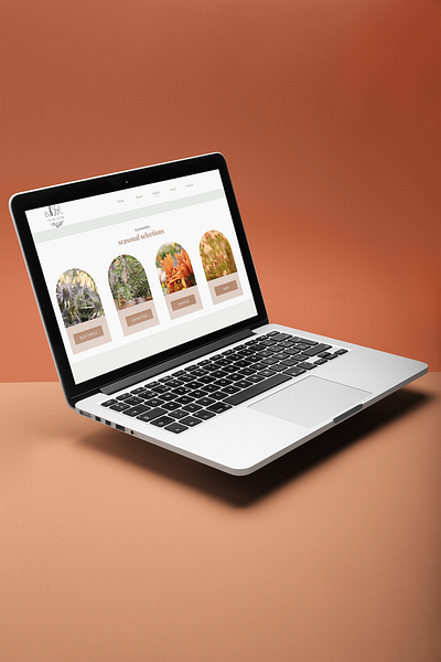 Flower Truck Website Mockup branding graphic design web design website design
