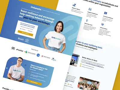 Linkmate | Landing Page Design conversion rate optimization cro cro design cro strategy design figma graphic design landing page landing page design