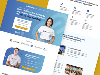 Linkmate | Landing Page Design conversion rate optimization cro cro design cro strategy design figma graphic design landing page landing page design